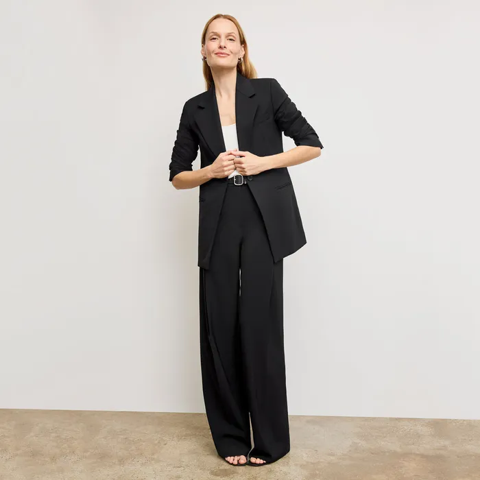 M M LaFleur The Moreland Travel Blazer 8211 OrigamiTech Black Women Suiting