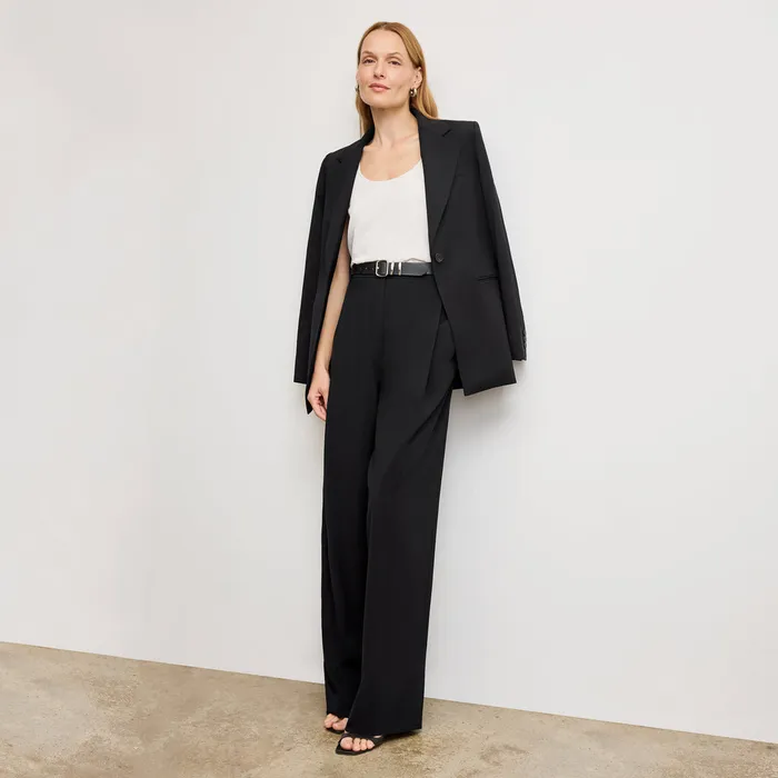 M M LaFleur The Moreland Travel Blazer 8211 OrigamiTech Black Women Suiting