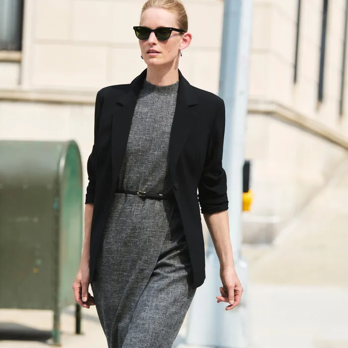 M M LaFleur The Moreland Travel Blazer 8211 OrigamiTech Black Women Suiting