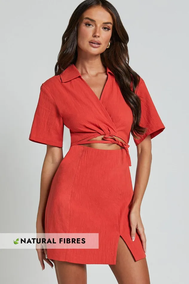 Marsha Mini Dress 8211 Cut Out Short Sleeve Dress In Burnt Orange Women Showpo Conscious Marsha Mini Dress 8211 Cut Out Short Sleeve Dress In Burnt Orange Women Showpo Conscious