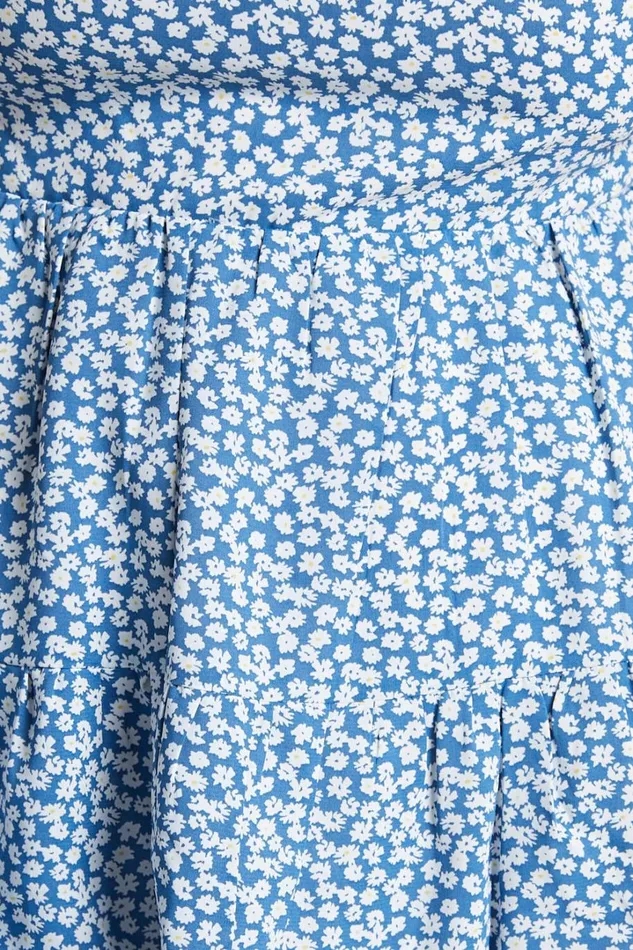 Melodie Mini Dress 8211 Tie Back Tiered Dress In Blue Floral Women Showpo Curve Clothes
