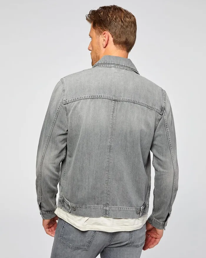 Men 7 For All Mankind Jackets 038 Coats Mojo Patch Pocket Trucker Jacket In Dharma Grey