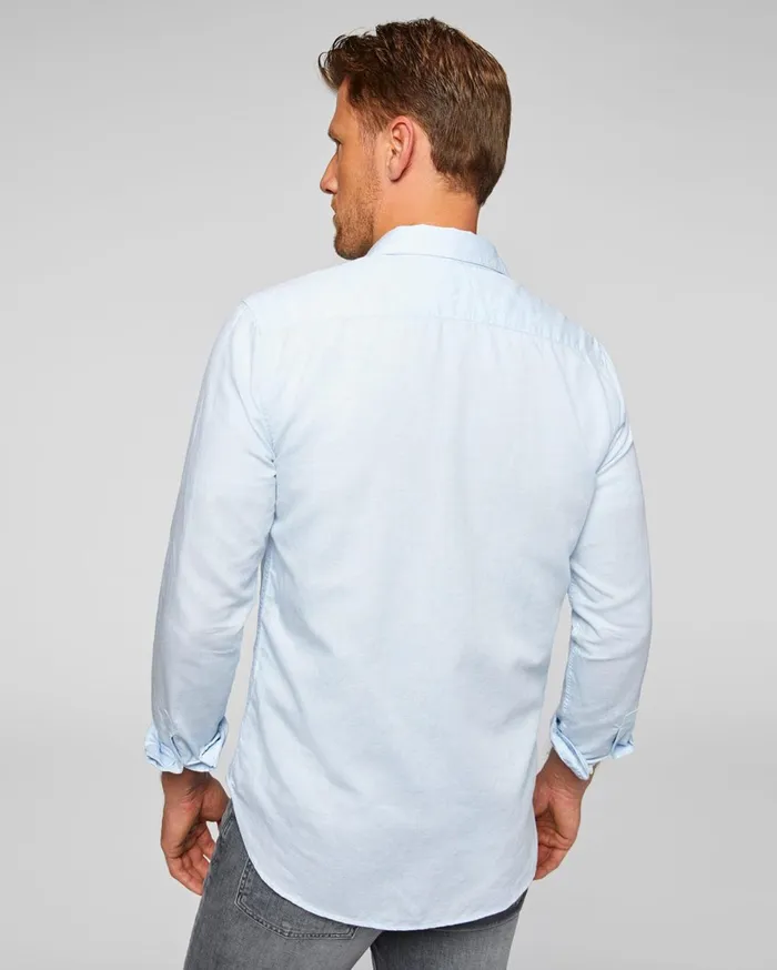 Men 7 For All Mankind Shirts One Pocket Shirt In Powder Blue