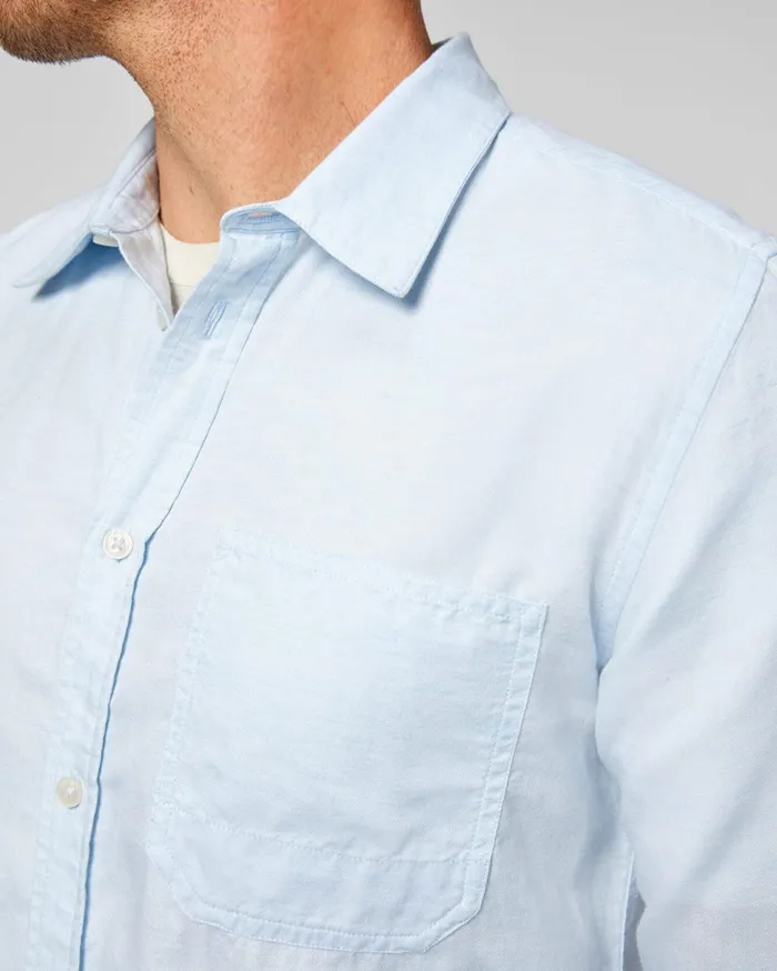 Men 7 For All Mankind Shirts One Pocket Shirt In Powder Blue