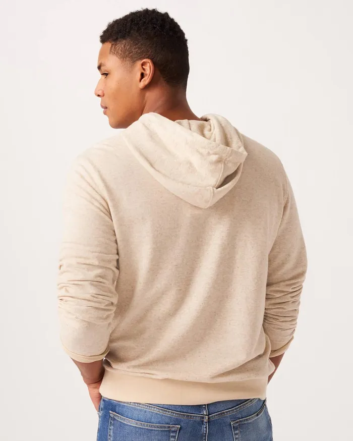 Men 7 For All Mankind Sweaters 7 Zip Hoodie In Heather Oatmeal
