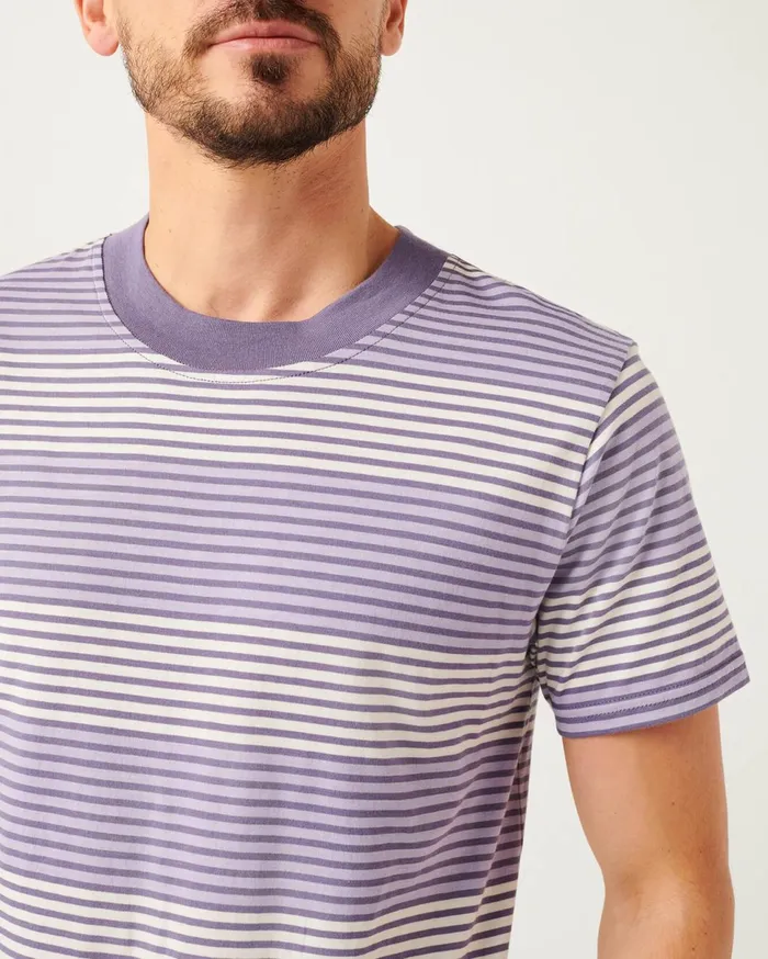 Men 7 For All Mankind Tees Modern Tee In Lavender Stripe