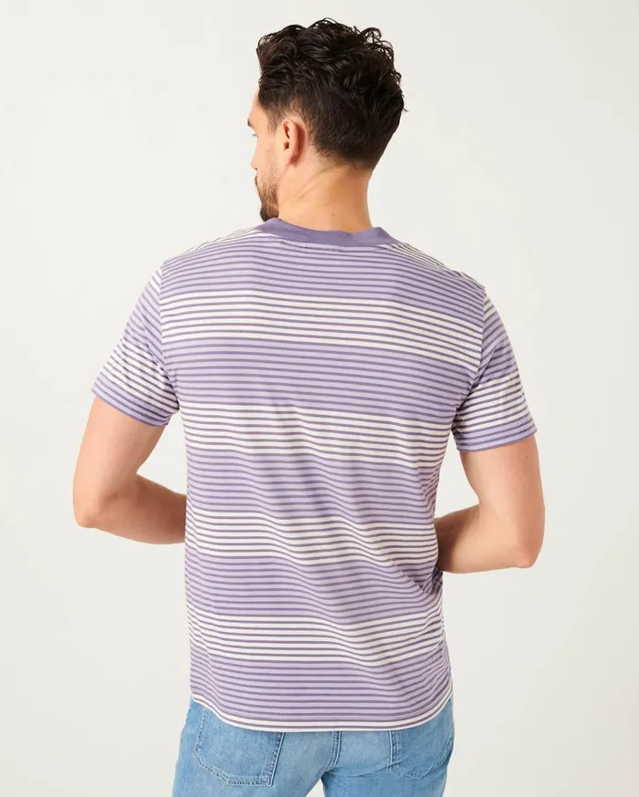 Men 7 For All Mankind Tees Modern Tee In Lavender Stripe