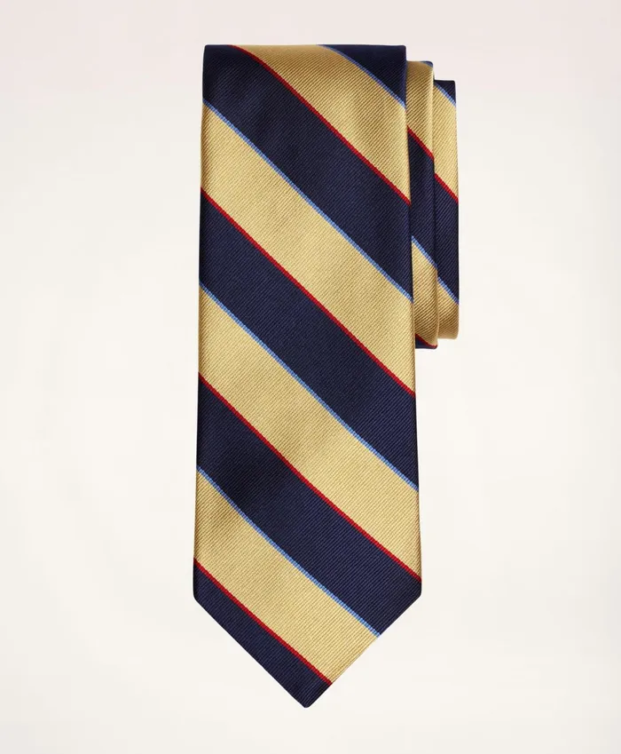 Men Argyll and Sutherland Rep Tie Yellownavy Brooks Brothers Ties and Pocket Squares