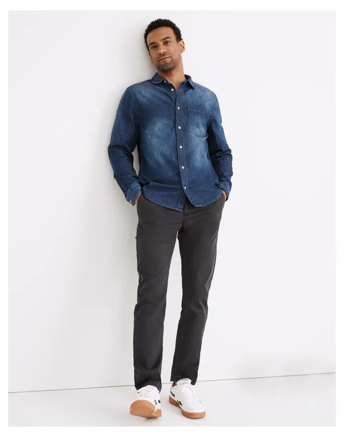 Men Athletic Slim Chino Pants Black Coal Madewell Pants Men Athletic Slim Chino Pants Black Coal Madewell Pants