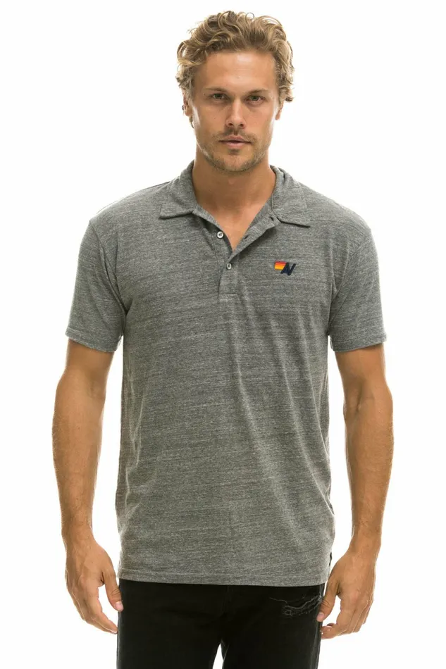 Men AVIATOR NATION POLO 8211 HEATHER GREY Aviator Nation Tees