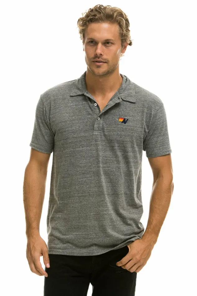 Men AVIATOR NATION POLO 8211 HEATHER GREY Aviator Nation Tees Men AVIATOR NATION POLO 8211 HEATHER GREY Aviator Nation Tees