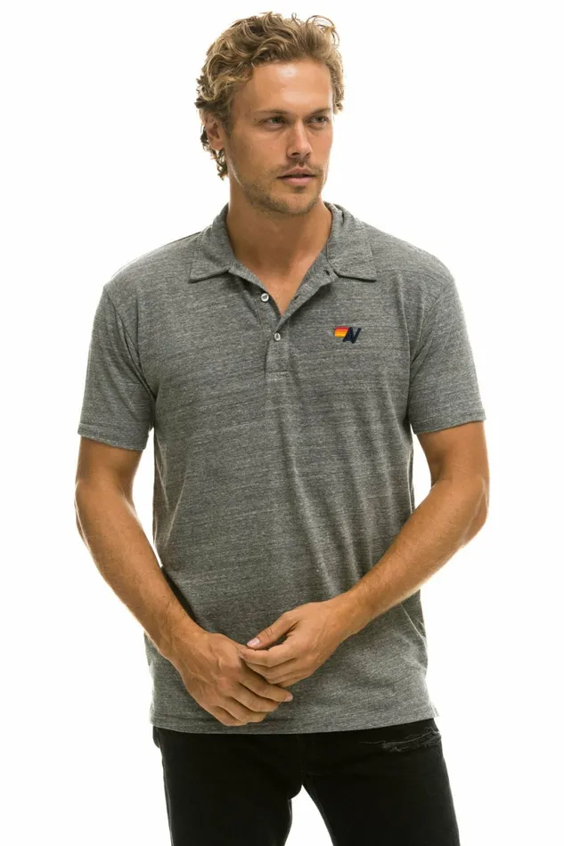Men AVIATOR NATION POLO 8211 HEATHER GREY Aviator Nation Tees Men AVIATOR NATION POLO 8211 HEATHER GREY Aviator Nation Tees