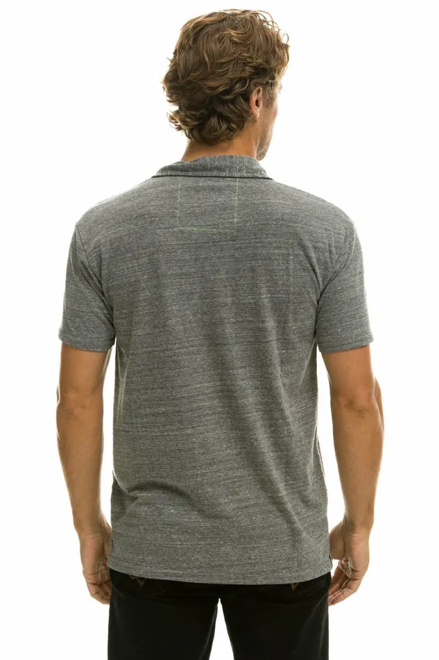 Men AVIATOR NATION POLO 8211 HEATHER GREY Aviator Nation Tees Men AVIATOR NATION POLO 8211 HEATHER GREY Aviator Nation Tees