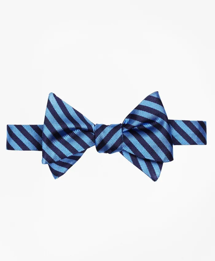 Men Bb5 Rep Bow Tie Light Bluenavy Brooks Brothers Ties and Pocket Squares