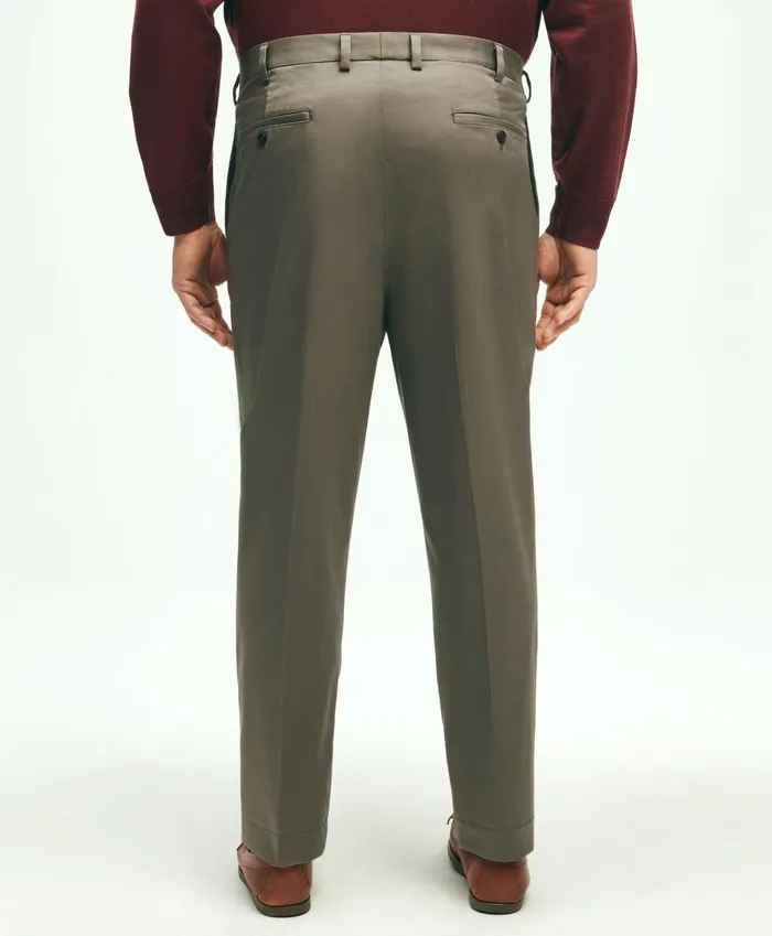 Men Big and Tall Stretch Advantage Chino Pants Grey Brooks Brothers Chinos and Casual Pants