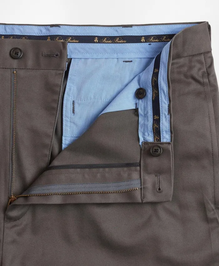 Men Big and Tall Stretch Advantage Chino Pants Grey Brooks Brothers Chinos and Casual Pants
