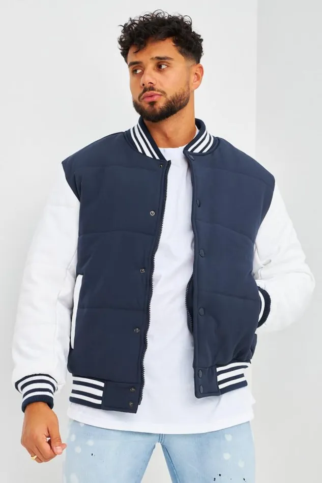 Men Bomber pais Bleu Marine Manches Longues Blanches Blue Brentiny Paris Jackets Men Bomber pais Bleu Marine Manches Longues Blanches Blue Brentiny Paris Jackets