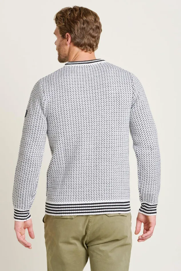 Men Brakeburn Knitwear Cream Fishermans Jumper