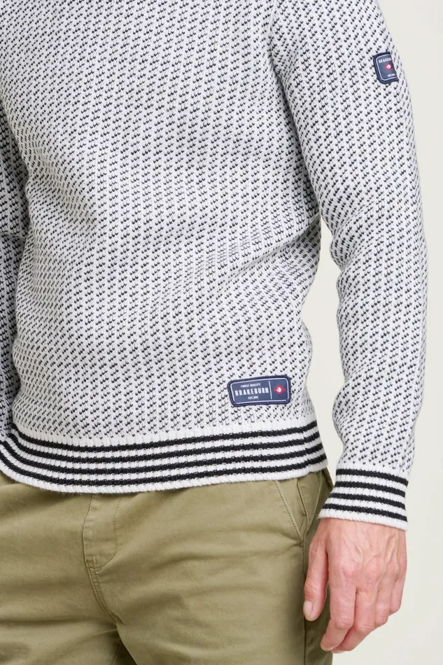 Men Brakeburn Knitwear Cream Fishermans Jumper