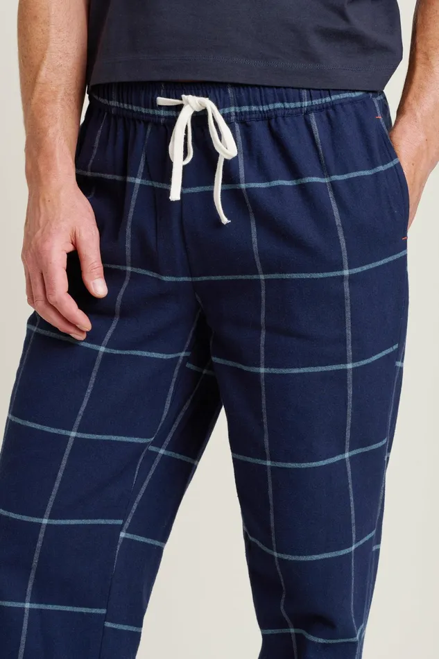 Men Brakeburn Pyjamas Navy Navy Check Pyjama Bottoms