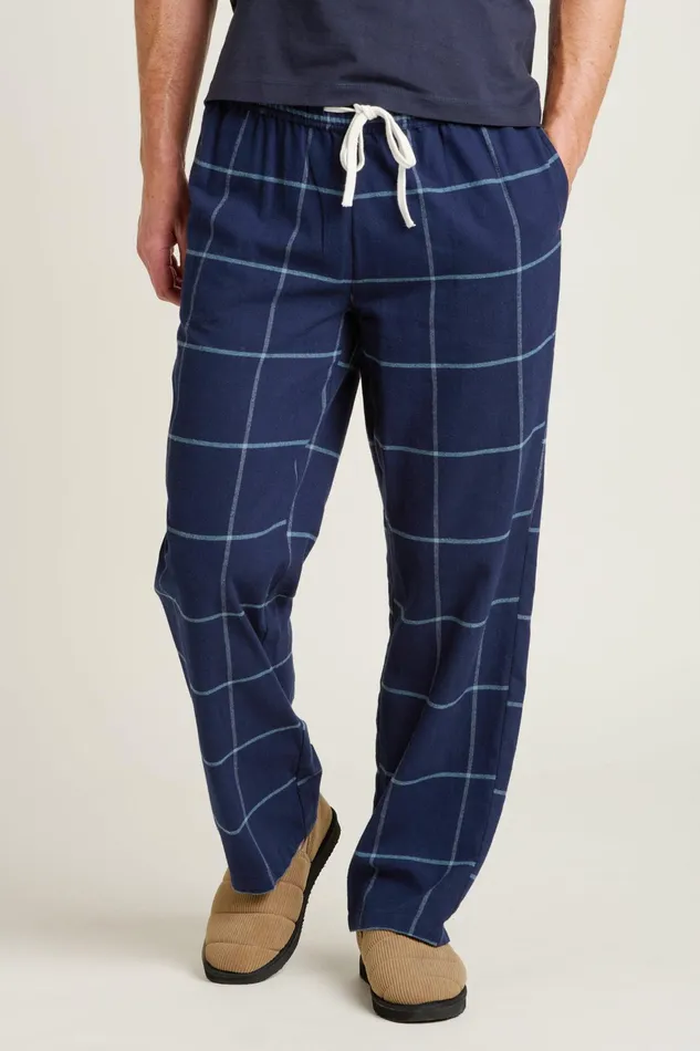 Men Brakeburn Pyjamas Navy Navy Check Pyjama Bottoms