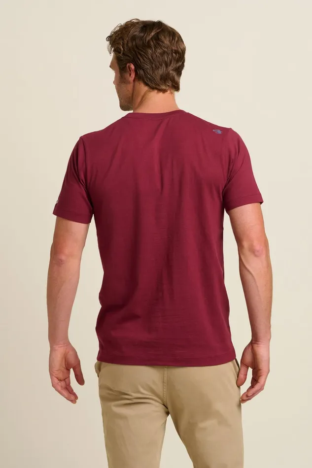 Men Brakeburn TShirts Burgundy Paddles Tee