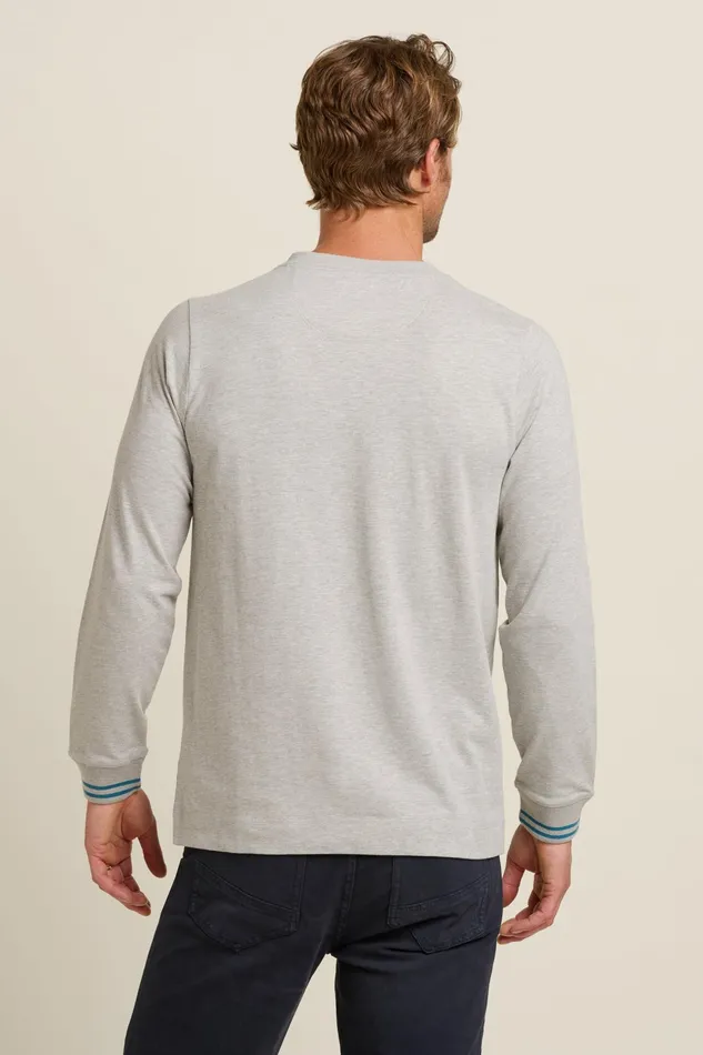 Men Brakeburn TShirts Grey Henley