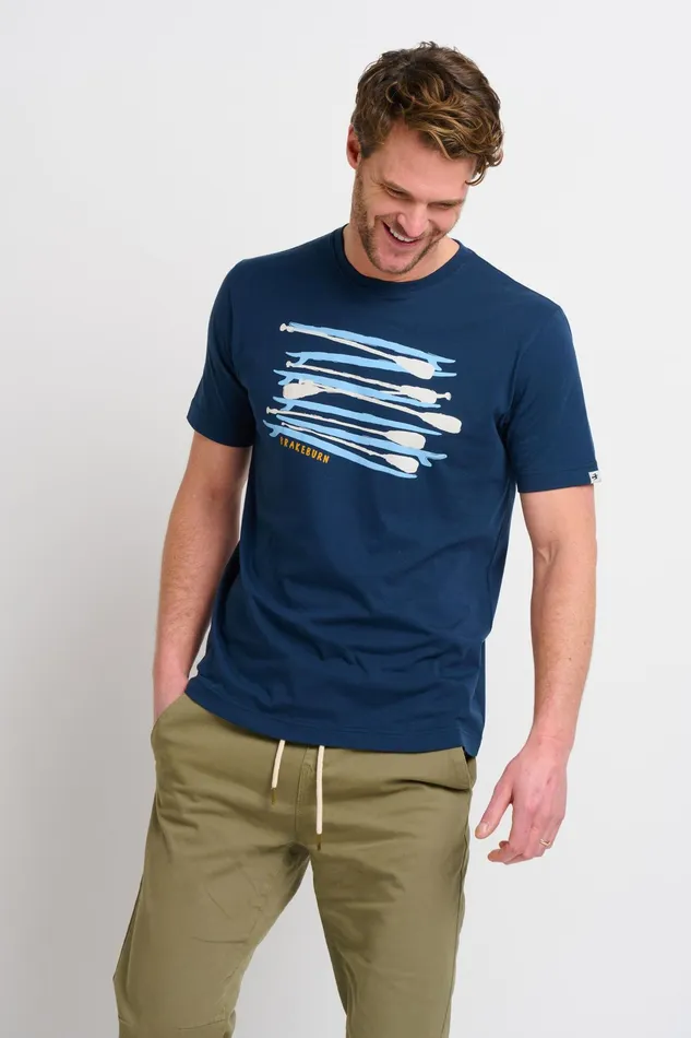 Men Brakeburn TShirts Navy Paddleboard Tee