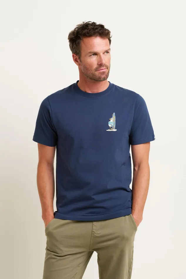 Men Brakeburn TShirts Navy Seagull Graphic Tshirt