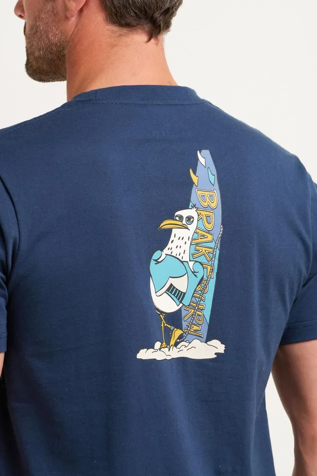 Men Brakeburn TShirts Navy Seagull Graphic Tshirt