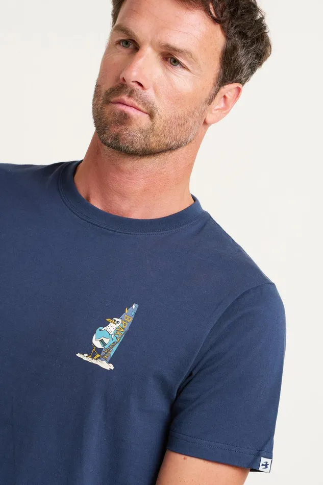 Men Brakeburn TShirts Navy Seagull Graphic Tshirt