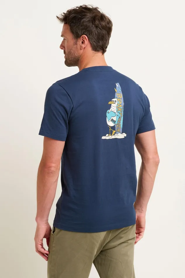 Men Brakeburn TShirts Navy Seagull Graphic Tshirt
