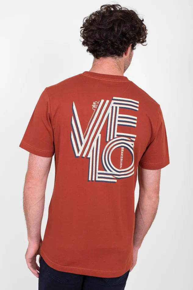 Men Brakeburn TShirts Red Velo Pocket Graphic TShirt