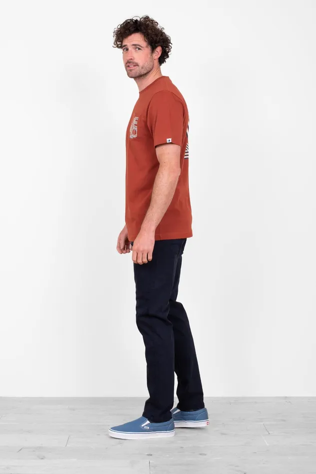 Men Brakeburn TShirts Red Velo Pocket Graphic TShirt