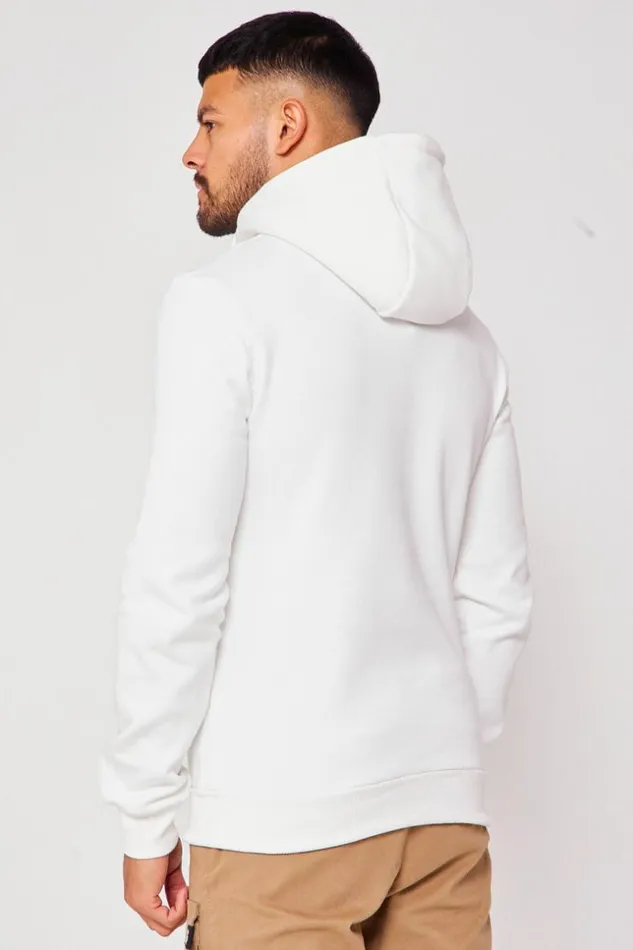 Men Brentiny Hoodie With Half Zip In White White Brentiny Paris Sweatshirts and Pullovers
