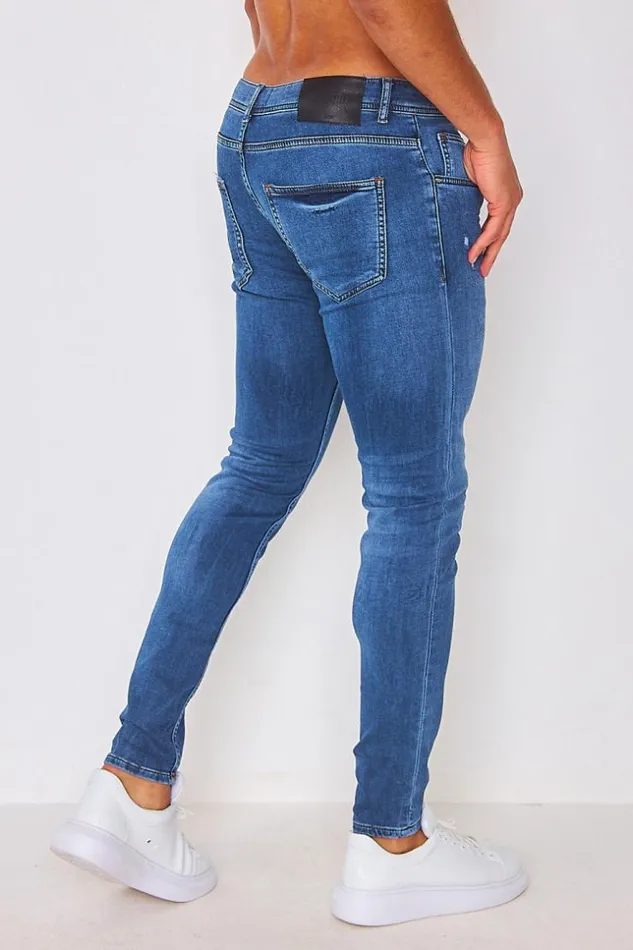 Men Brentiny Jean In Midwash Used Blue Blue Brentiny Paris Jeans