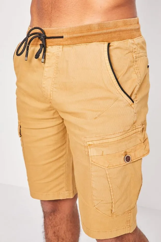 Men Brown Shorts With Pockets Brown Brentiny Paris Shorts