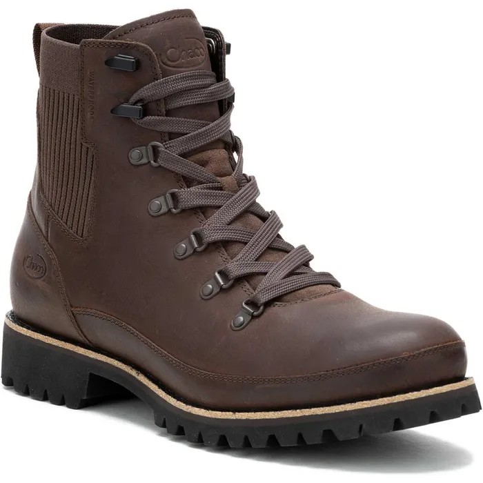 Men Chaco Boots Fields Lace Waterproof Boot Dark Brown