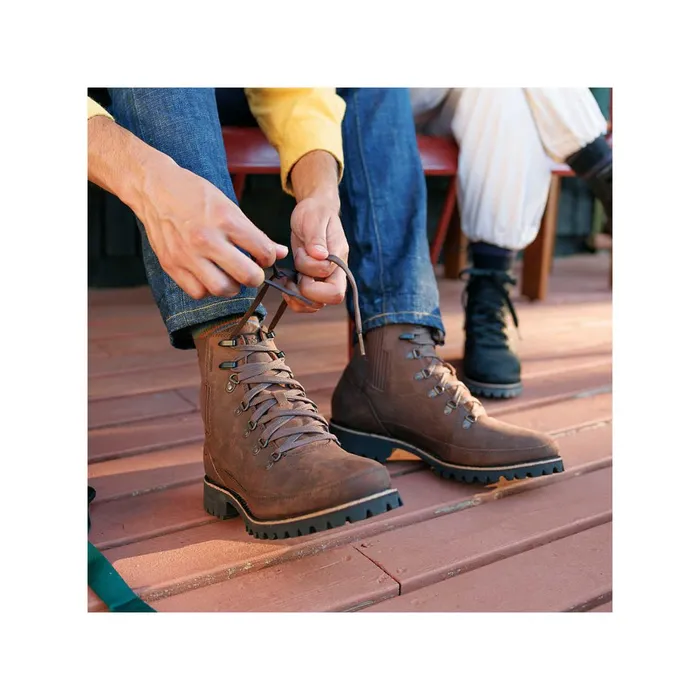 Men Chaco Boots Fields Lace Waterproof Boot Dark Brown