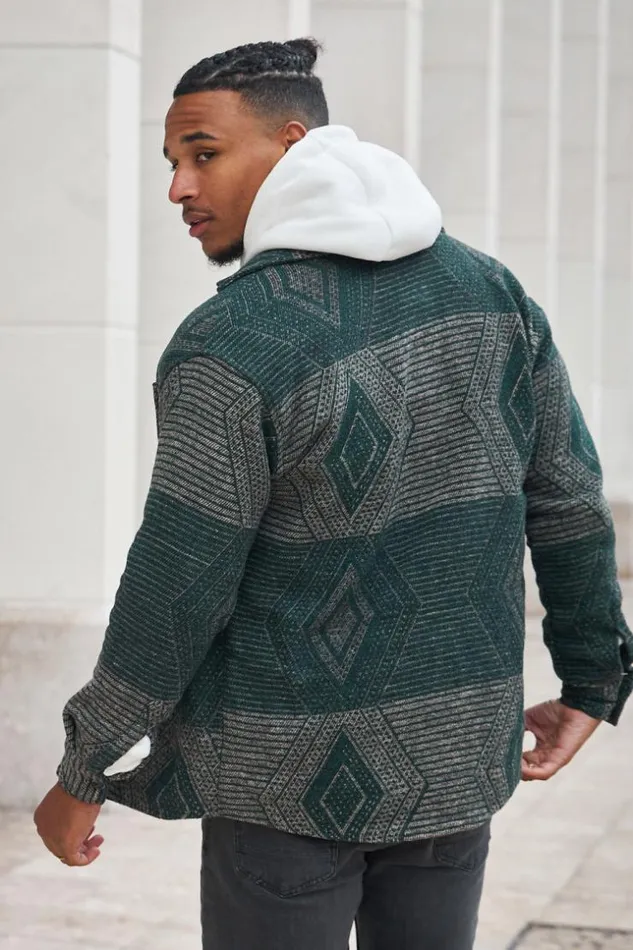 Men Chemise paisse Motif Verte Green Brentiny Paris Shirts