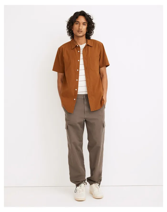 Men Cotton Hemp Hiking Cargo Pants Coastal Granite Madewell Pants
