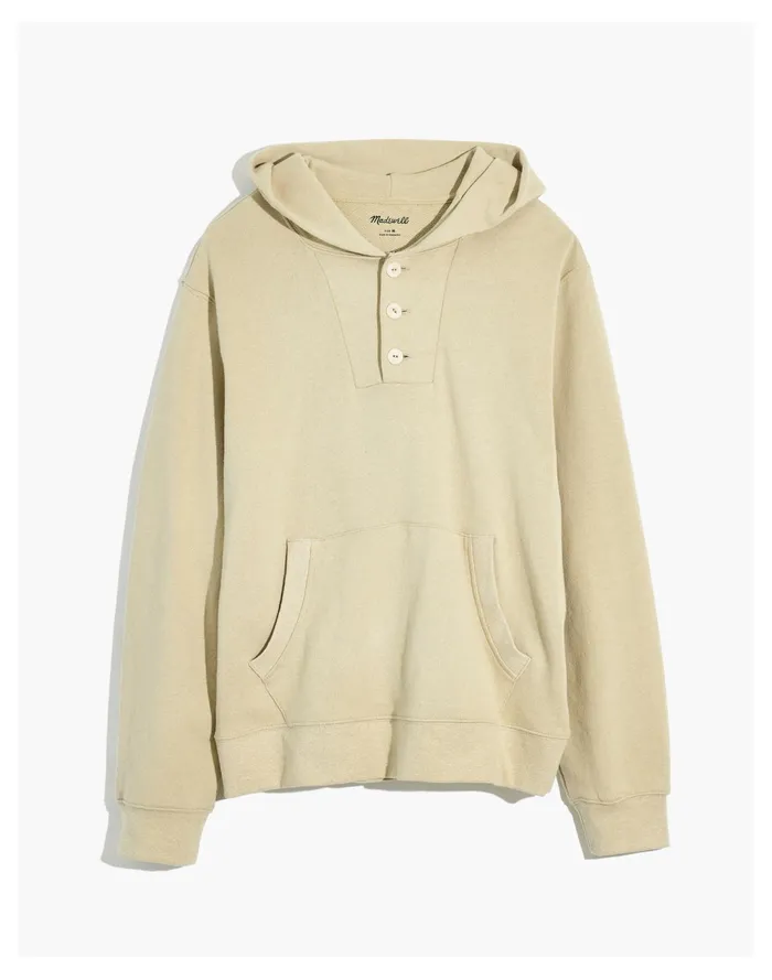 Men Cotton Hemp Terry Henley Hoodie Sweatshirt Sunfaded Sage Madewell Sweatshirts and Sweatpants Men Cotton Hemp Terry Henley Hoodie Sweatshirt Sunfaded Sage Madewell Sweatshirts and Sweatpants