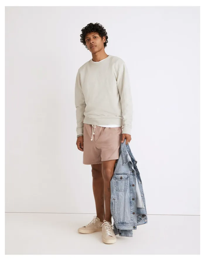 Men Cotton Hemp Terry Sweatshirt Monument Madewell Sweatshirts and Sweatpants