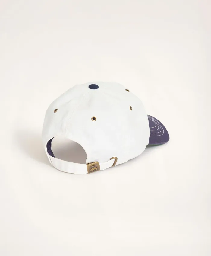 Men Court and Green Crest Baseball Cap Whitegreen Brooks Brothers Hats and Scarves