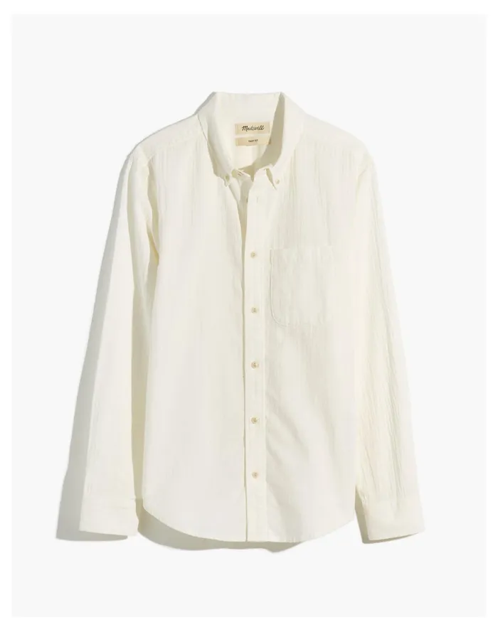 Men Crinkle Cotton Perfect Long Sleeve Shirt Lighthouse Madewell Shirts Men Crinkle Cotton Perfect Long Sleeve Shirt Lighthouse Madewell Shirts