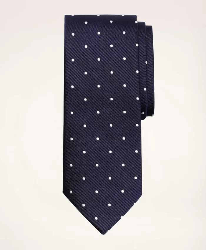 Men Dot Rep Tie Navy Brooks Brothers Ties and Pocket Squares