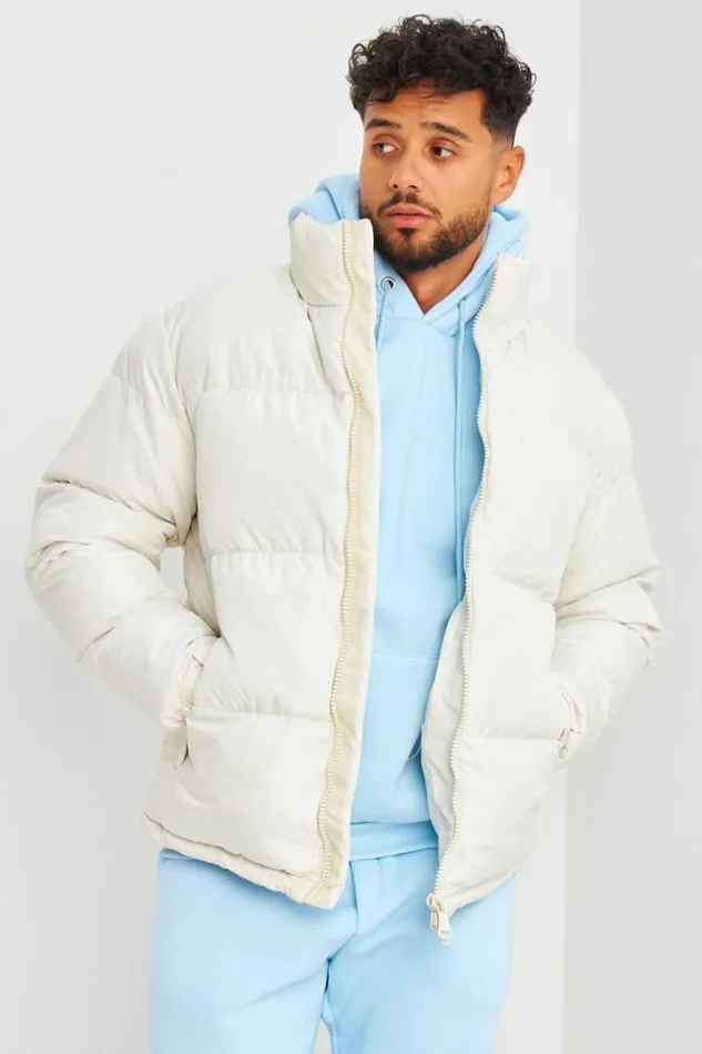Men Doudoune Matelasse Blanc Cass White Brentiny Paris Parkas And Down Jackets