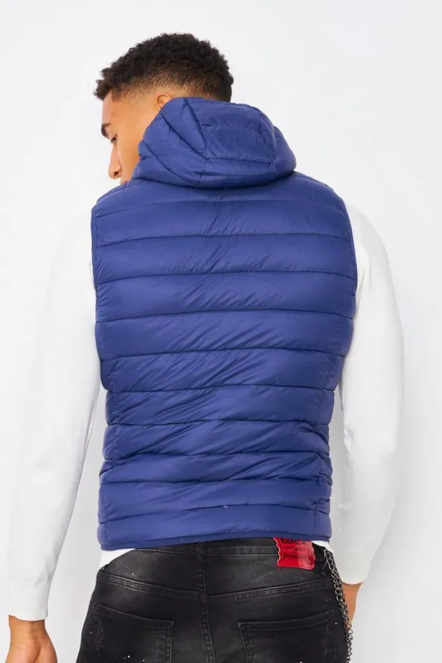 Men Down Vest In Blue Blue Brentiny Paris Parkas And Down Jackets