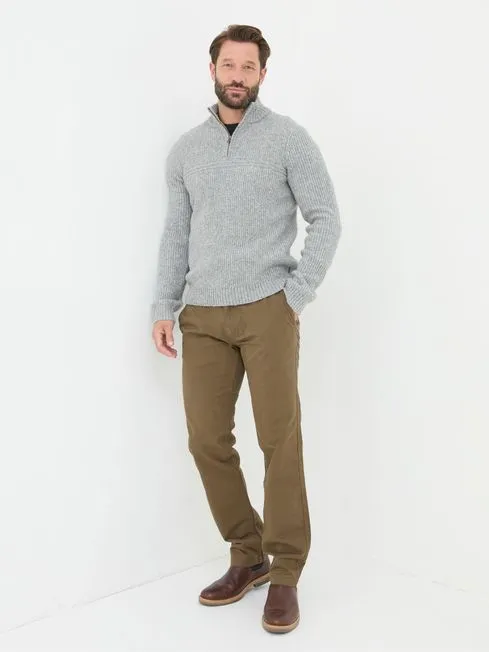 Men Fatface Chinos Brown Modern Coastal Chinos