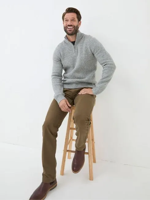 Men Fatface Chinos Brown Modern Coastal Chinos